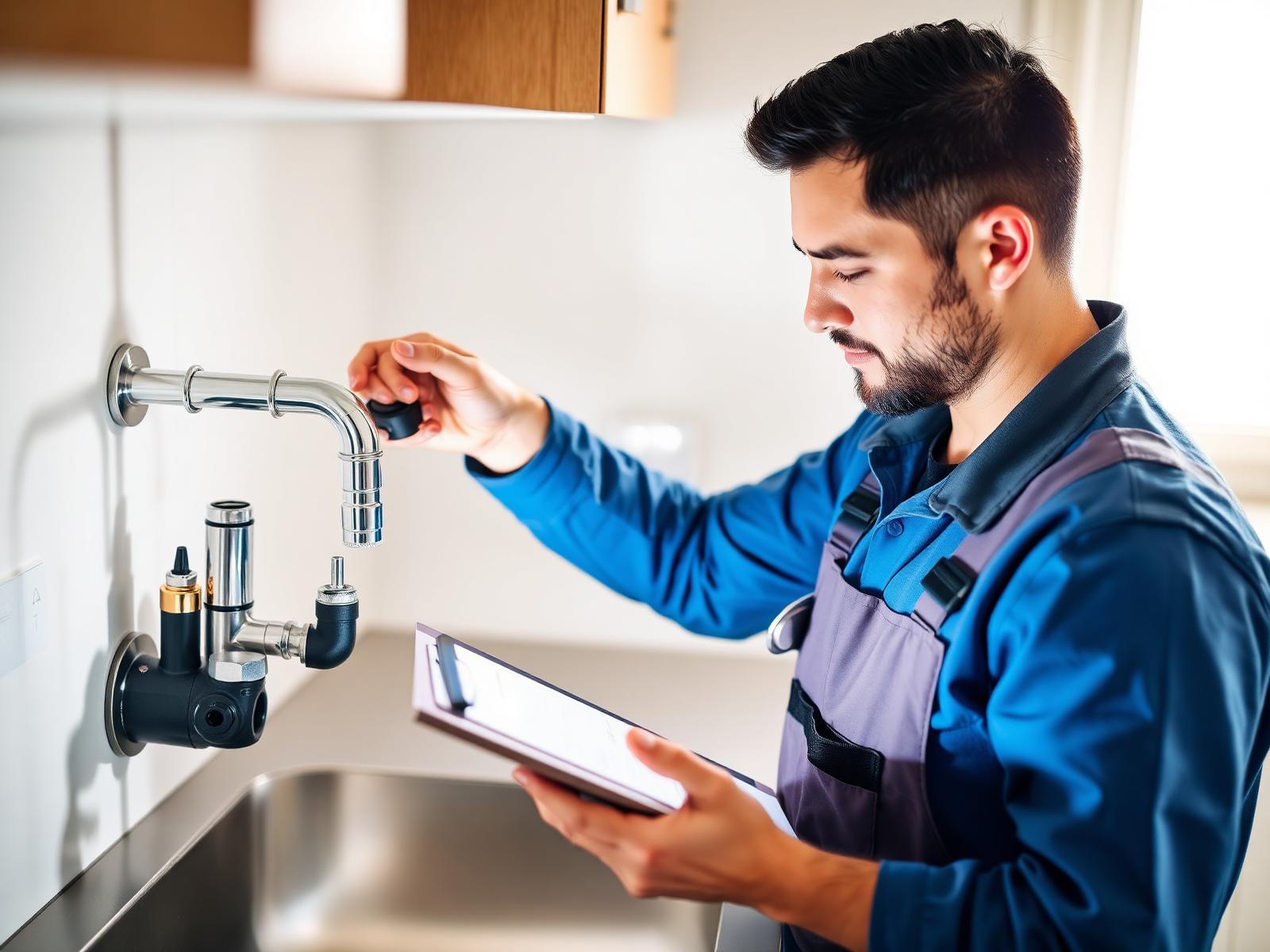 ClearFlow plumber performing a home plumbing health check